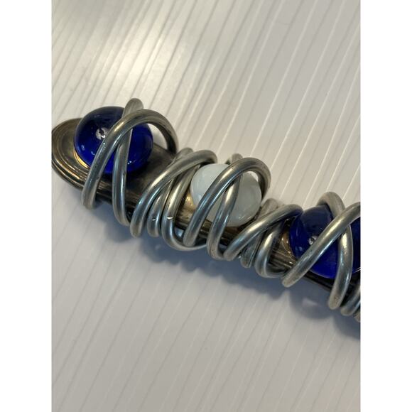 Charcuterie Cheese Serving Utensils Bottle Opener Wire Wrapped Art Glass 3pc Set - Picture 4 of 7